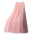 thumbnail image 1 of Jkety Women's Flowy Handkerchief Hemline Midi Skirt Linen Maxi Skirt Pink,S, 1 of 3