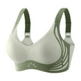 thumbnail image 1 of Jkety Women's Full Figure Front Closure Wirefree Back Support Posture Bra Womens Sports Bras Green,2XL, 1 of 3