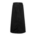 thumbnail image 1 of Jkety Women's Skirts Women's Skirts Vintage Elastic High Waist A-Line Long Maxi Skirts Black,2XL, 1 of 4