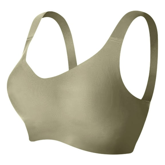 Jkety Womens Seamless Bra No Underwire Comfort Bras Wireless Bralette Everyday Bra Cotton Sports Bras for Women Light Green,M
