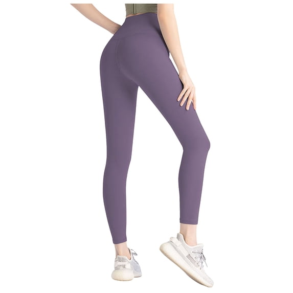 Jkety Workout Leggings for Women Leggings for Women – Thick Winter Warm Thermal High Waisted Tummy Control Workout Yoga Pants(Purple,M)
