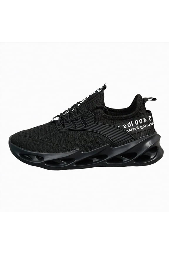 Workout Shoes Men's Non Slip Running Shoes Ultra Light Breathable Casual Walking Shoes Fashion Sneakers Mesh Workout Sports Shoes Black,9.5