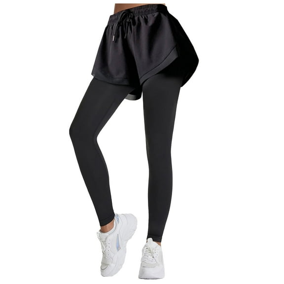 Jkety Yoga Pants Leggings Women - Regular and Plus Size Tights - Fabric in Many Colors(Black,S)