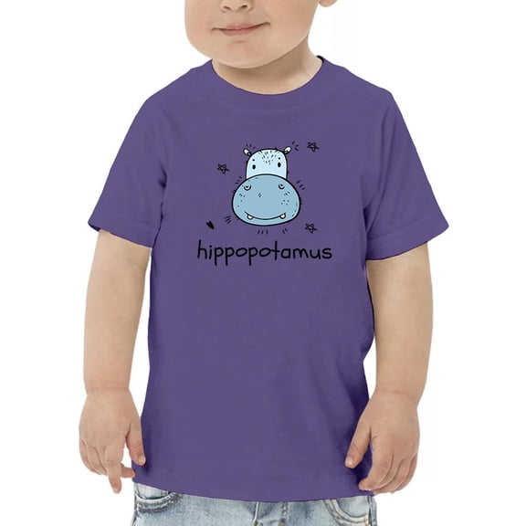 Jkids Hippopotamus Drawing T-Shirt Toddler -Image by Shutterstock,  3 Toddler