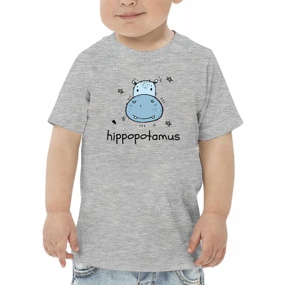 Jkids Hippopotamus Drawing T-Shirt Toddler -Image by Shutterstock, 5 Toddler