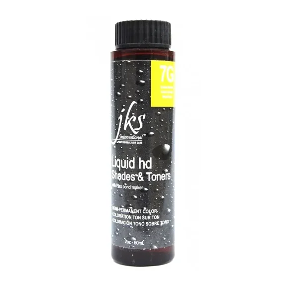 Jks International Liquid HD Shades & Toners 7G Golden Blonde Demi-Permanent Color 2 Ounce 60 Milliliters
