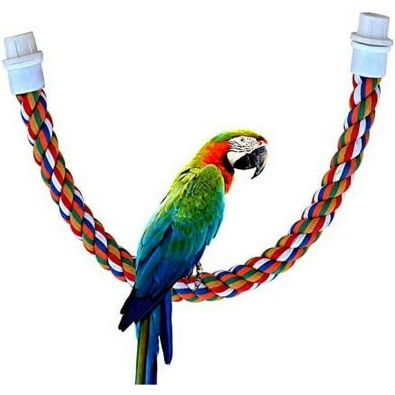 Jkshop 30" Bird Perch Rope Bungee Bird Toys fit Bigger Macaws
