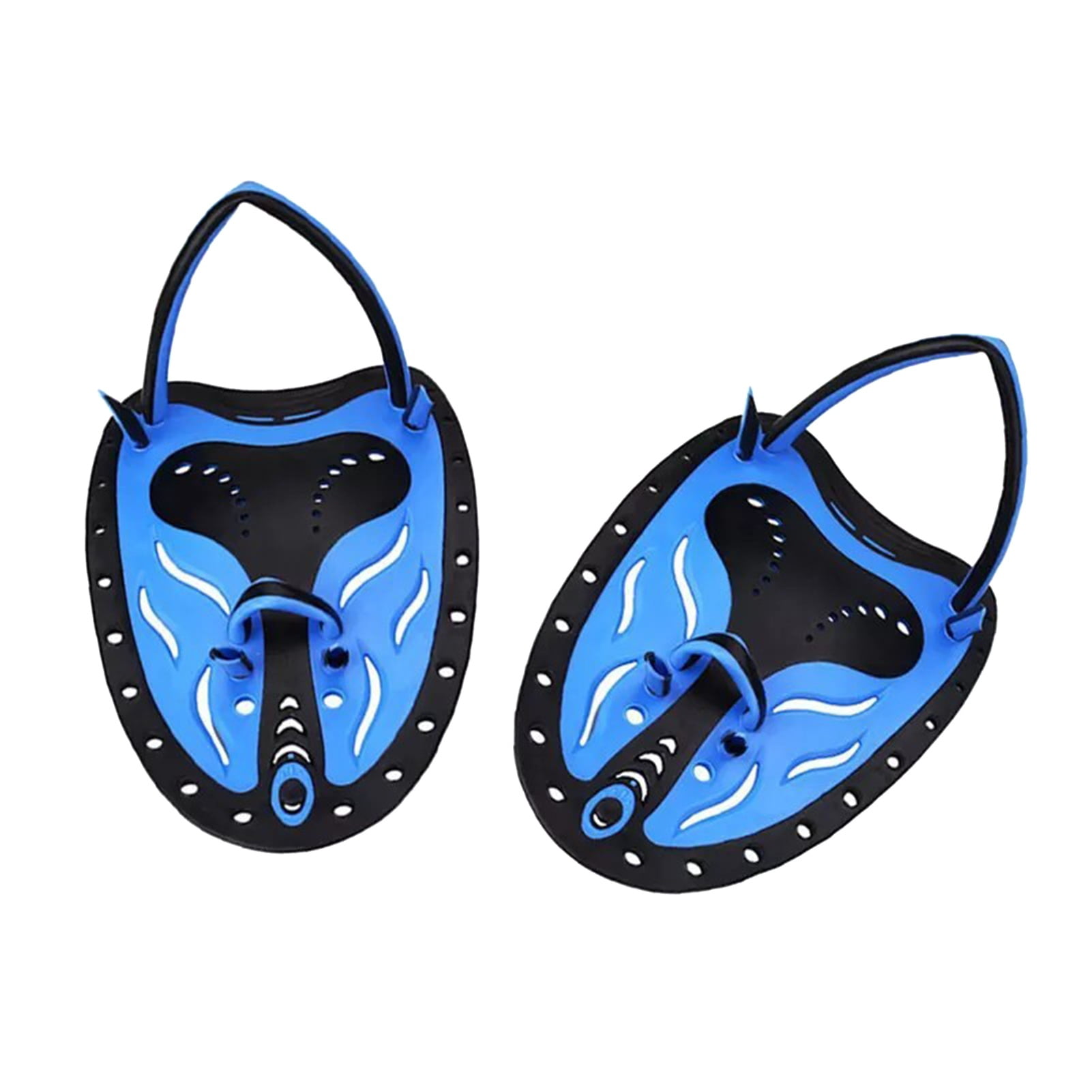 Jkung 1 Pair Swimming Hand Paddle with Adjustable Silicone Strap Holes ...