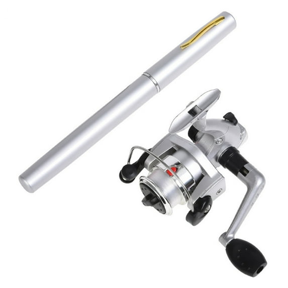 Jkung 1M Pen Fishing Rod with Spinning Reel Heavy Duty Mini Pocket Telescopic Fishing Pole Short River Lake Reservoir Ice Fishing Rod Fishing Accessories