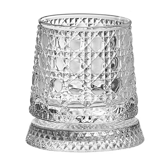 Jkung 360 Degree Rotating Wine Glass 280ml Swivel Whiskey Glass with Base Lead-free Tumbler for Stress Relief And Aroma Infusion Unique Gift for Birthdays Holidays