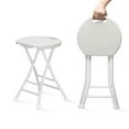 Jkung 6Pcs 17 inch Tall Folding Stool, Portable Plastic Bar Stool with