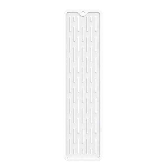 Jkung Anti-slip Silicone Faucet Mat Waterproof Sink Drain Pad Wrap-around Design Kitchen Countertop Protector Drying Soap Toothbrush Holder Splash Guard