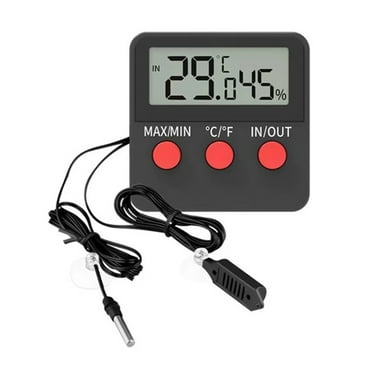 Jkung Digital Display Mini Thermometer Hygrometer with Probe Accurate Measurement Easy to Read Portable Temperature Gauge Hygrometer