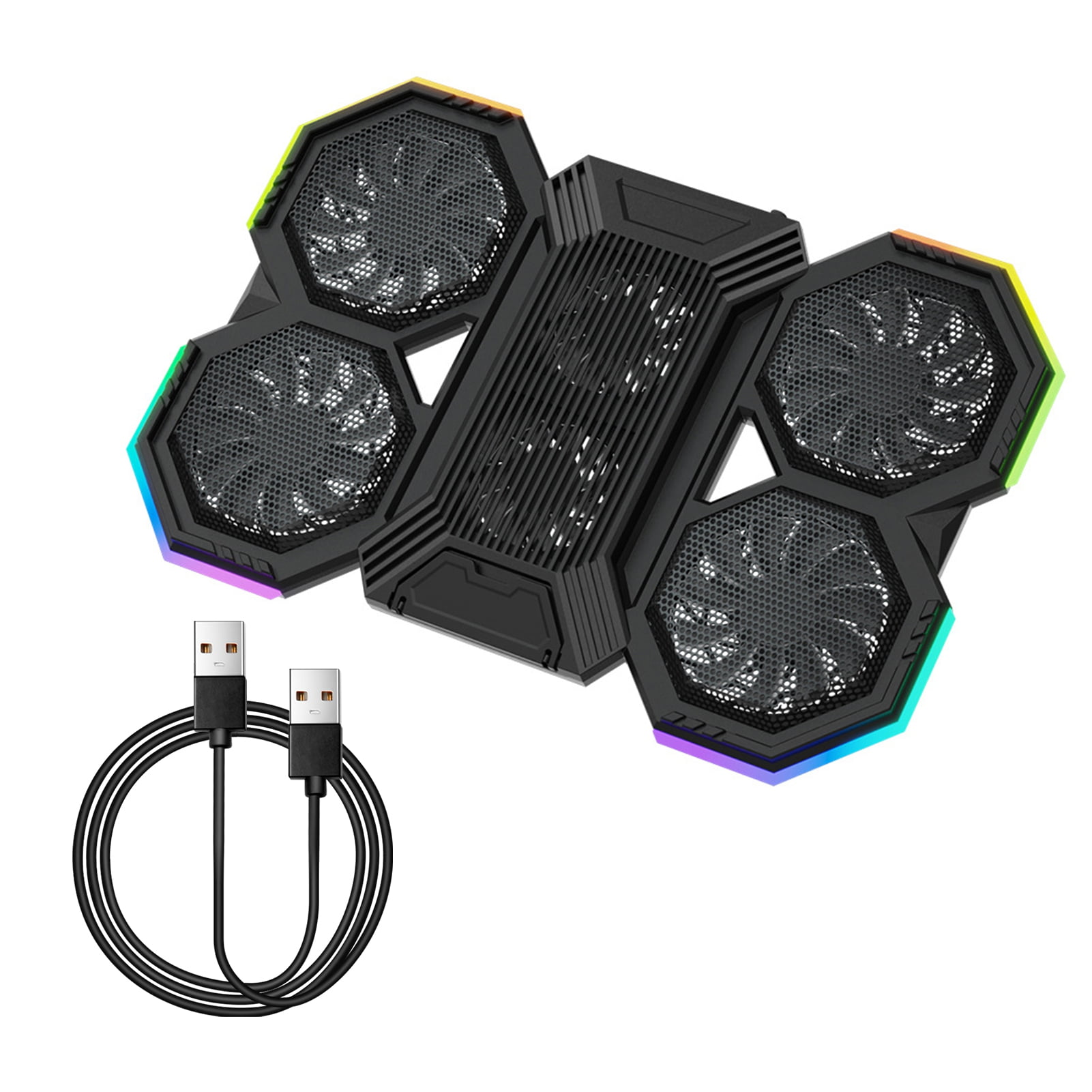 Jkung Laptop Radiator Cooler Stand with RGB Lighting Height Adjustable ...