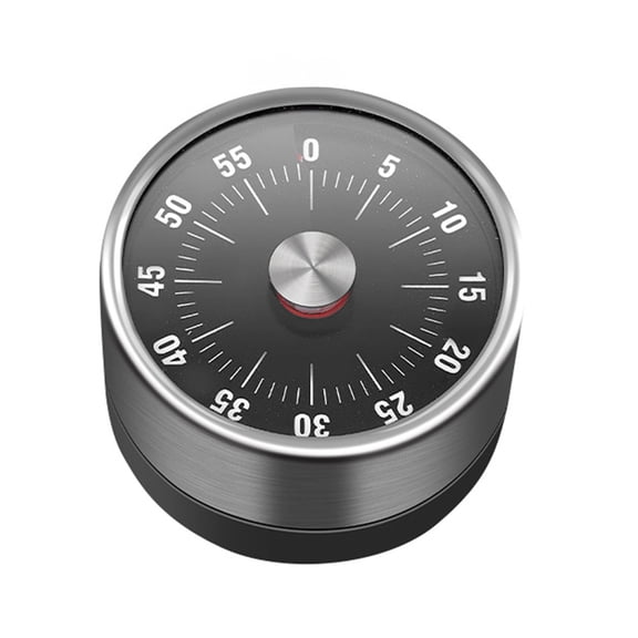 Jkung Magnetic Visual Kitchen Timer Mechanical Countdown Clock Stainless Steel Loud Alarm for Cooking Baking Study Easy to Read Dial 0-60 Minutes Cooking Timer for Home Office Use