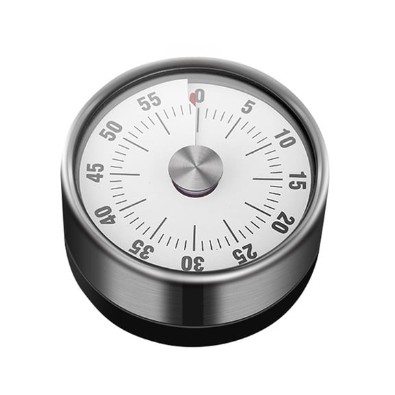 Jkung Magnetic Visual Kitchen Timer Mechanical Countdown Clock Stainless Steel Loud Alarm for Cooking Baking Study Easy to Read Dial 0-60 Minutes Cooking Timer for Home Office Use