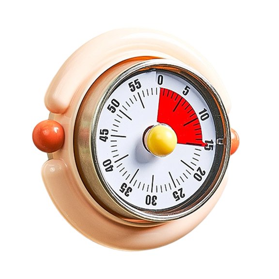 Jkung Mechanical Kitchen Timer 60-Minute Countdown Timer Retro Stainless Steel Magnetic Timer for Cooking And Baking