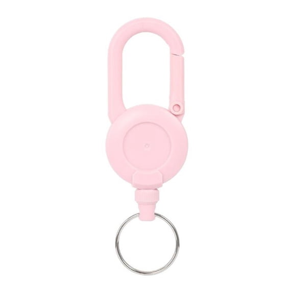 Jkung Retractable Keychain with Steel Wire Rope Carabiner Badge Reel Holder Clip Key Ring Heavy Duty Outdoor Camping Climbing Anti-lost Buckle