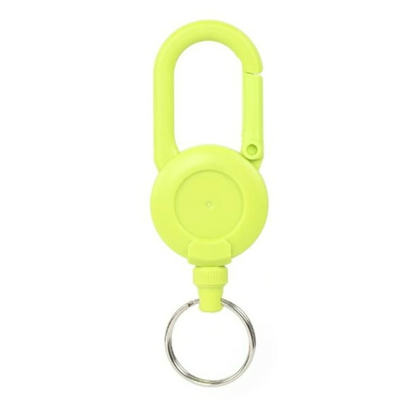Jkung Retractable Keychain with Steel Wire Rope Carabiner Badge Reel Holder Clip Key Ring Heavy Duty Outdoor Camping Climbing Anti-lost Buckle