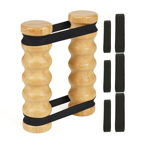 Jkung Rip Stick Upper Body Workout Equipment Adjustable Resistance Bands with Wooden Handles Home Gym Portable Arm Chest Exercise Muscle Building Equipment