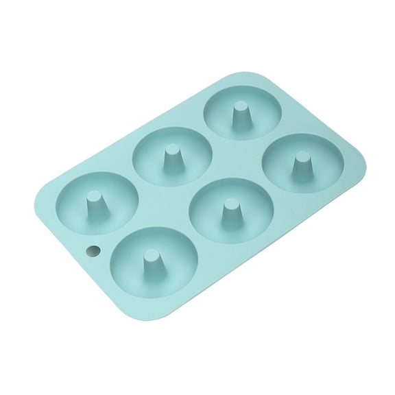 Jkung Silicone Donut Mold for 6 Doughnuts Non-stick Bagels Baking Pan Heat Resistant 6 Cavity Doughnut Trays for Cake Biscuit Bagels Muffins