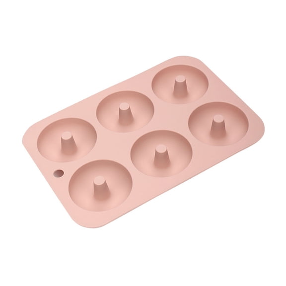Jkung Silicone Donut Mold for 6 Doughnuts Non-stick Bagels Baking Pan Heat Resistant 6 Cavity Doughnut Trays for Cake Biscuit Bagels Muffins