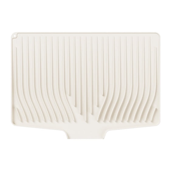Jkung Silicone Drain Mat Heat-Resistant Sloped Design Rectangular Shape Kitchen Mat Nordic Style Dish Drying Mat