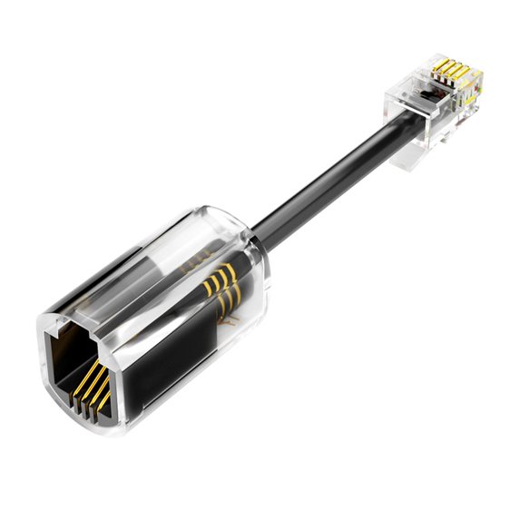 Jkung Telephone Cord Detangler 360 Degree Rotating Anti-Tangle RJ9 4P4C Telephone Handset Landline Swivel Cable Untangler