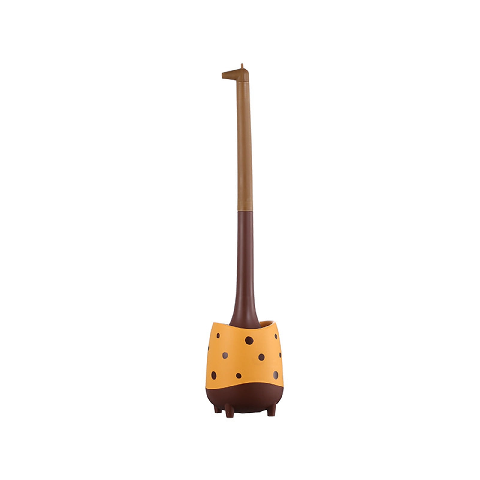 Jkung Toilet Brush Lovely Adorable with Base Ventilation Stain Removal Giraffe Shape Bathroom Cleaning Brush Home Accessories