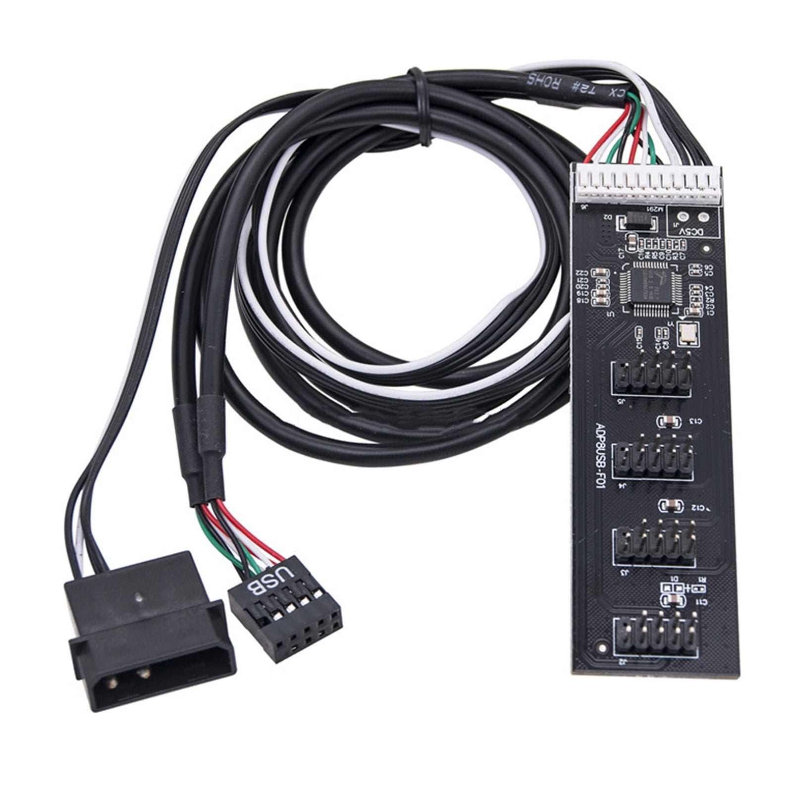 Jkung USB 2.0 Hub Adapter with 9-Pin Connector Splitter High-speed ...