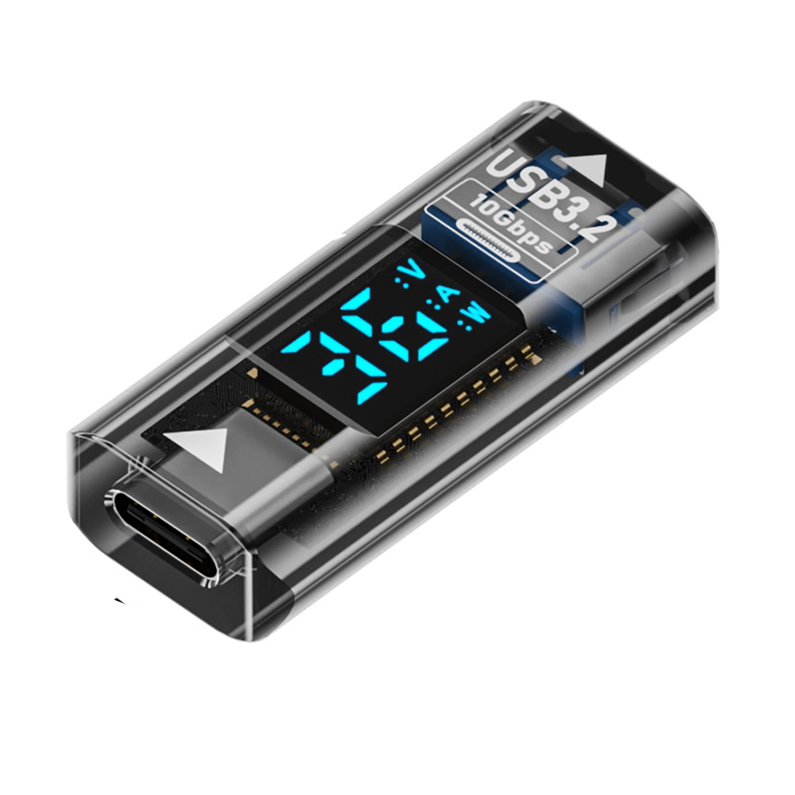 Jkung USB‑C/Type‑C Adapter-36/60W Digital LED Display, USB 3.2 10Gbps ...