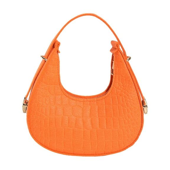 Jkung Women Single Shoulder Bag Faux Leather Large Capacity Solid Color Casual Zipper Ladies Girls Dumpling Hobo Handbag Tote Purse