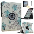 thumbnail image 1 of Jkytec case for iPad 6th 5th Generation 9.7 inch, for iPad Air 1/Air 2 Rotating smart Cover Stand with Wake up Sleep for A1893 A1954 A1822 A1823 A1566 A1567 A1474 A1475 (Lotus), 1 of 6