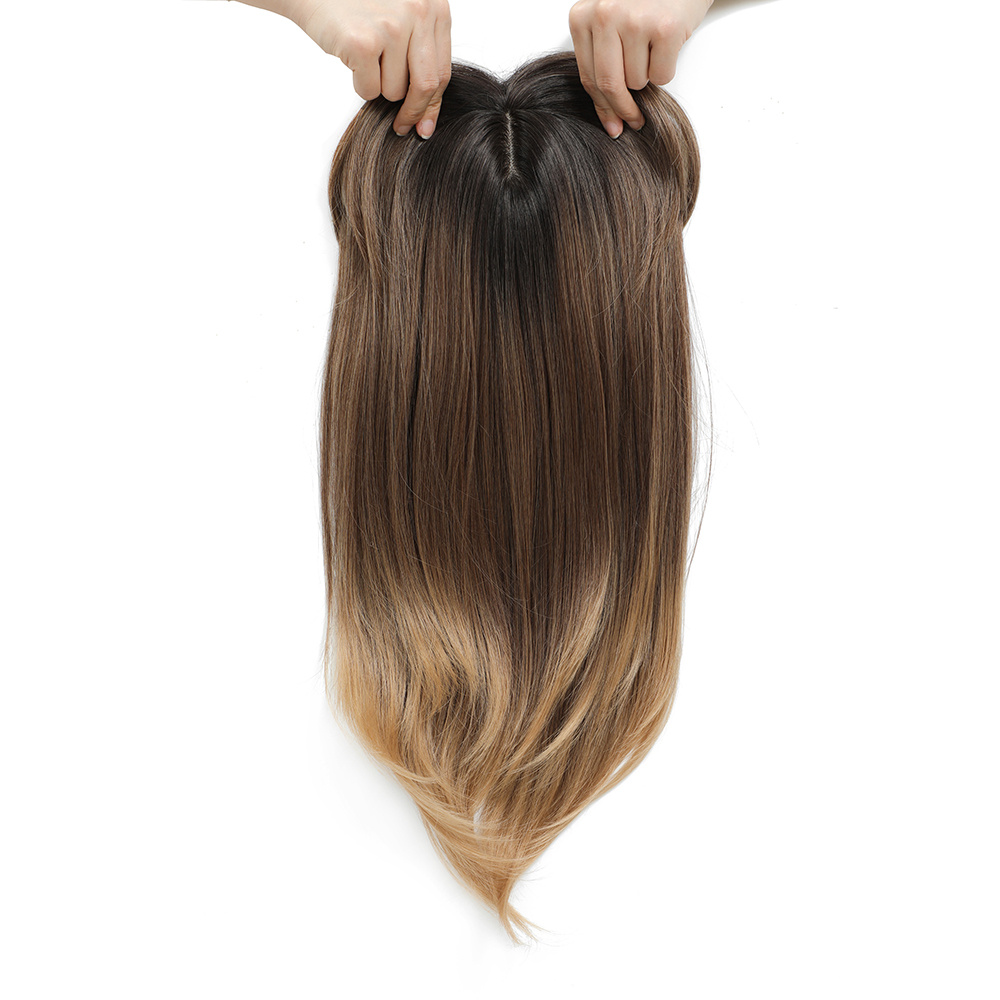 Jkzcp 18Inch Hair Toppers For Women Long Curly Wig Ombre Long Wig With