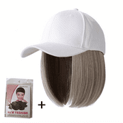 Jkzcp   Fashion-Forward Straight Bob Hat Wig  Glueless  Adjustable Baseball Cap Combo for Sassy  Modern Style