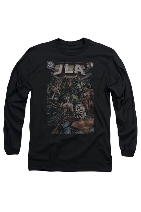 Jla - #1 Cover - Long Sleeve Shirt - Large