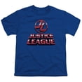 thumbnail image 1 of Jla - 8 Bit Jla - Youth Short Sleeve Shirt - Small, 1 of 2