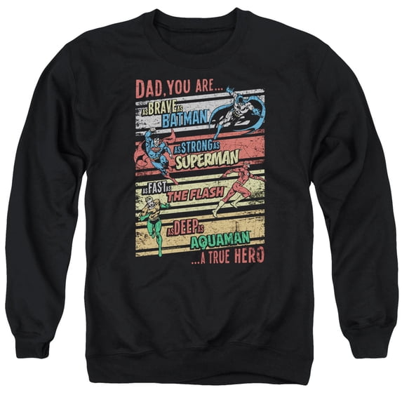 Jla - A True Hero - Crewneck Sweatshirt - Medium