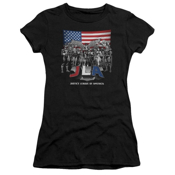 Jla - All American League - Juniors Teen Girls Cap Sleeve Shirt - Large