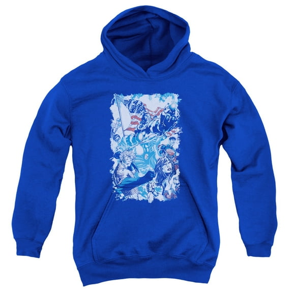 Jla - American Justice - Youth Hooded Sweatshirt - X-Large