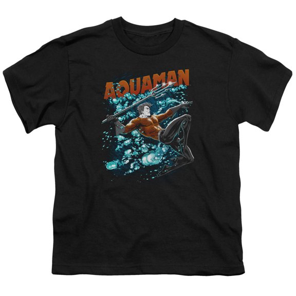 Justice League Of America Men's Aqua Bubbles T-shirt Black