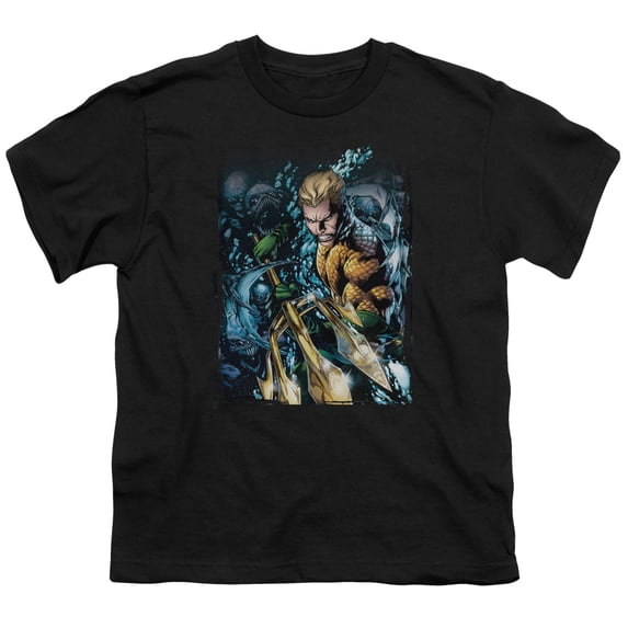 Jla Aquaman #1 Big Boys Youth Shirt