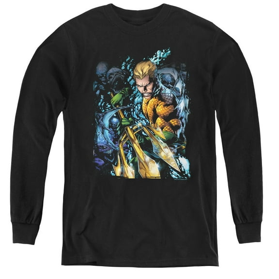 Jla - Aquaman #1 - Youth Long Sleeve Shirt - Small