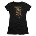 thumbnail image 1 of JLA Justice League Bad GirlS/S S Junior Women's T-Shirt Sheer Black, 1 of 2