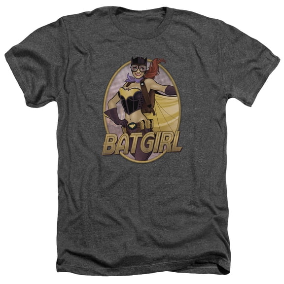 Jla - Batgirl Bombshell - Heather Short Sleeve Shirt - Large