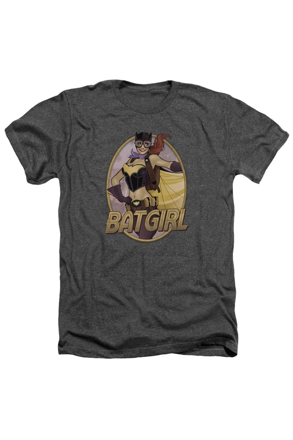 Jla - Batgirl Bombshell - Heather Short Sleeve Shirt - Large