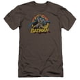thumbnail image 1 of Jla - Batman Rough Distress - Premium Slim Fit Short Sleeve Shirt - Small, 1 of 2