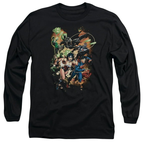 Jla - Battle Ready - Long Sleeve Shirt - XXX-Large