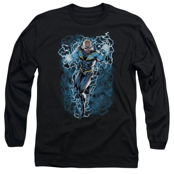 Jla - Black Lightning Bolts - Long Sleeve Shirt - Small