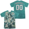 thumbnail image 1 of JLA Bombshell Group Unisex Adult Sublimated Costume T Shirt (Front/Back), Large Multicolor, 1 of 2